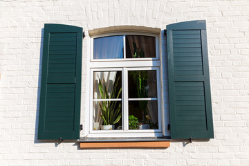 shuttered window in Bedburg Alt-Kaster, Germany
