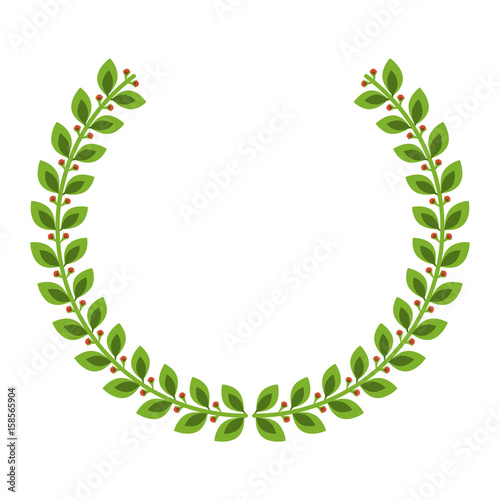 "laurel crown icon image vector illustration design " Stock image and