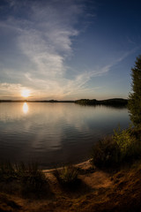 Sunset at lake Murner in Bavaria