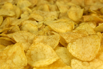 Potato chips texture background