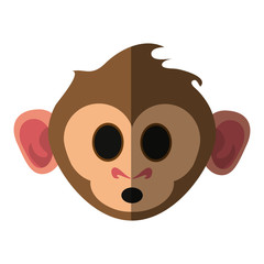 cute expressive monkey cartoon  icon image vector illustration design 