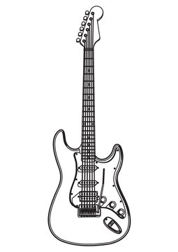 Electric Guitar Coloring Picture