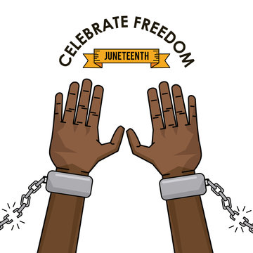 celebrate freedom juneteenth campaign image vector illustration