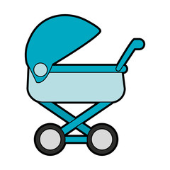baby stroller icon image vector illustration design 