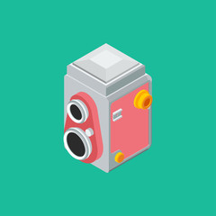 Analog Twin Lens Camera Illustration VOL.01