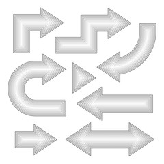 Arrow set, neon effect, vector illustration graphic