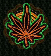 Cannabis leafs vector pattern