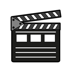 clapperboard movie icon image vector illustration design 