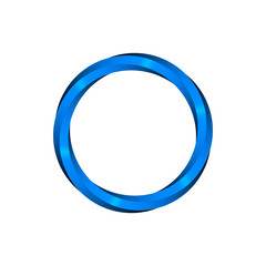 Twisted ring. Isolated on white background. 3D rendering illustration.