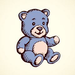 Toy Bear. Vector drawing