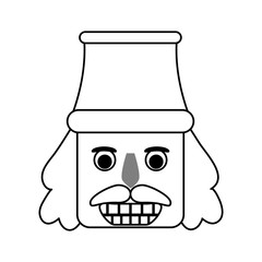 nutcracker figurine icon image vector illustration design  black line