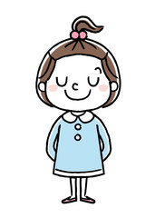 女の子：照れる、リラックス