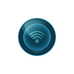 Web button Wifi on white background. Vector design.