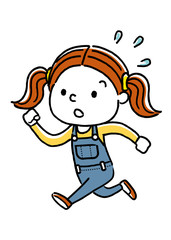 あわてて走る男の子