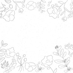 Fototapeta na wymiar Organic plants sketch background.
