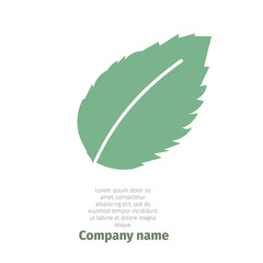 Mint. Logo for company. Isolated mint leaves on white background