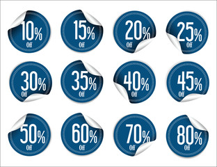 Paper sale stickers collection