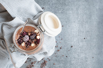 Chocolate Protein Smoothie Bowl (Jar)