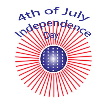Abstract symbol by the independence Day of USA