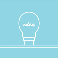The light bulbs idea on bluelight background
