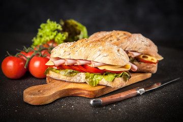 Delicious ciabatta sandwich