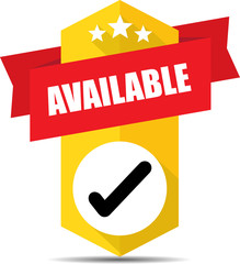 Available yellow label and sign.