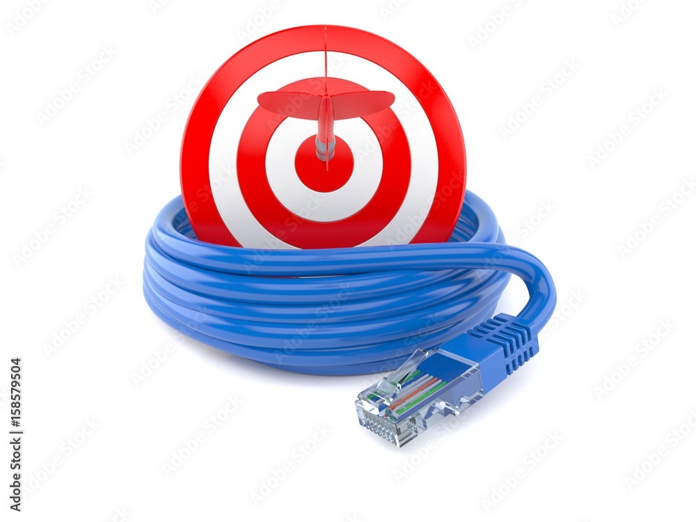 Sticker network cable with bull's eye