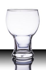 clean glass water close up white background isolated