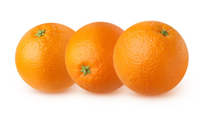 Oranges isolated on a white background.