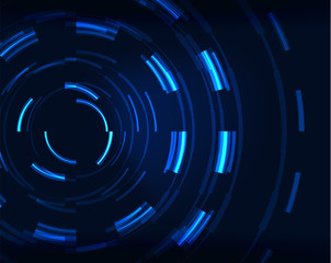 Neon circles abstract background