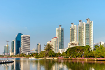 Obraz na płótnie Canvas Cityscape, office buildings and apartments in Thailand