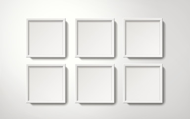 Blank white frames