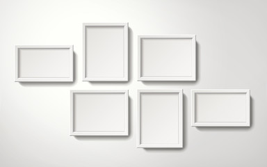 Blank white frames
