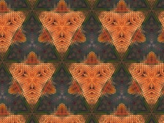 Abstract extruded pattern 3D illustration