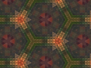 Abstract extruded pattern 3D illustration