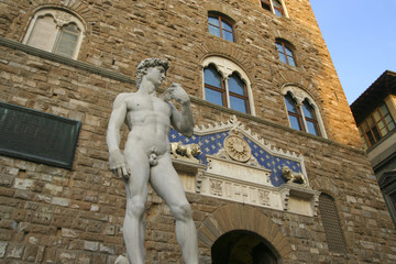 Fototapeta na wymiar Florence David Palazzo Vecchio