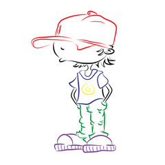 boy Colorful silhouette street rapper