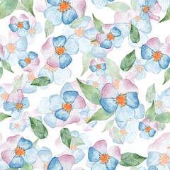Watercolor floral seamless pattern 7