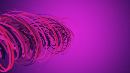 Abstract pattern of twisted lines. Glamour background 3d illustration