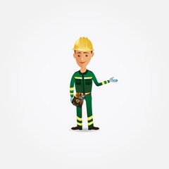 Funny cartoon handyman