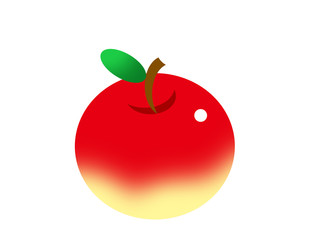 林檎　apple on white background