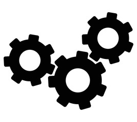 gears black icon vector