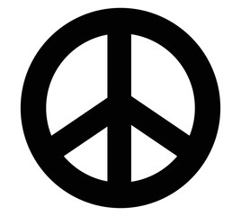 peace black icon vector