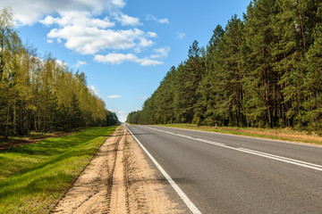 Fototapeta premium Rural road in Belarus