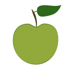 Green apple. vector illustration