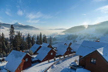 a morning is in Bukovel