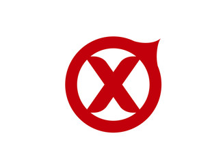 Letter x logo icon design template elements. Vector color sign
