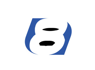 Vector sign logo number 8
