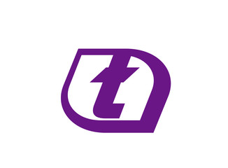 Vector illustration of abstract icons based on the letter T logo
