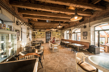 Modern comfortable caffee restaurant interior